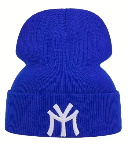 NY Logo Beanie — Royal Blue