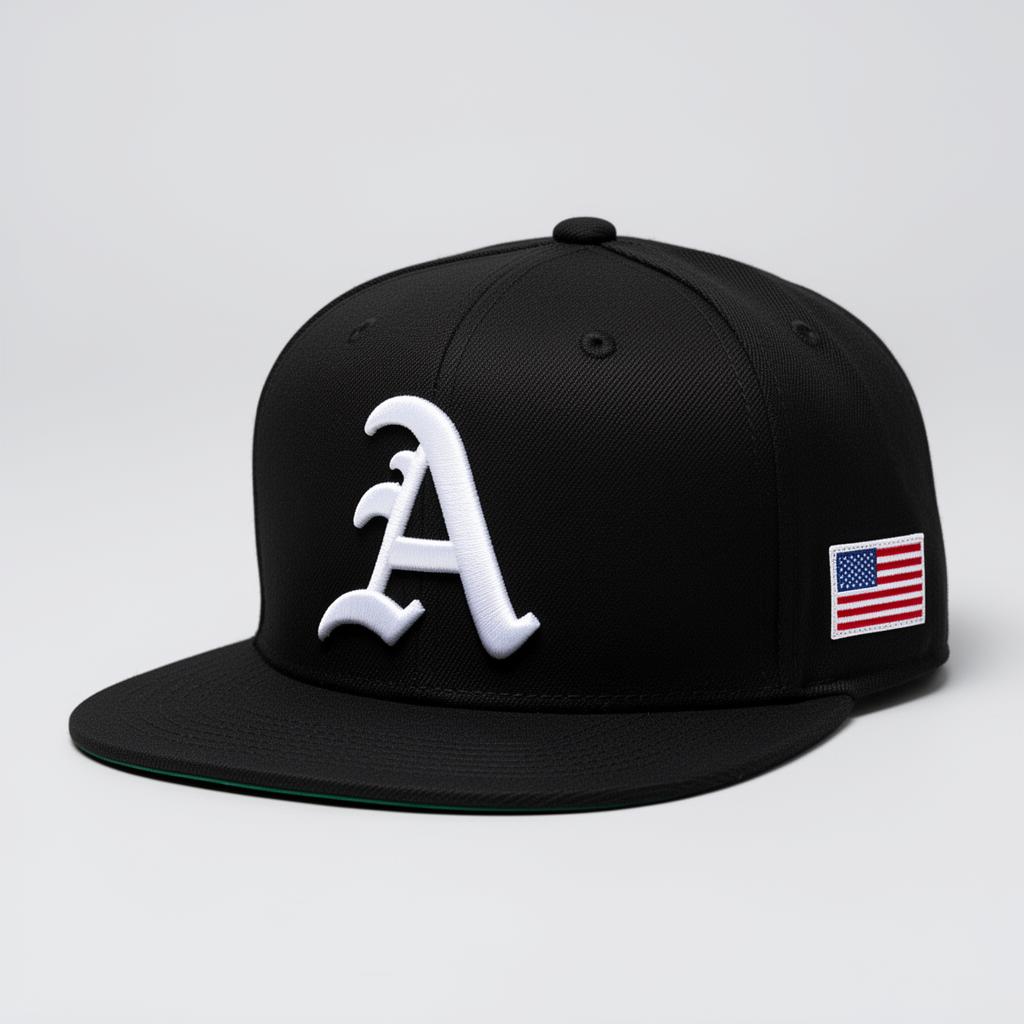 'A' Fitted — Black / White
