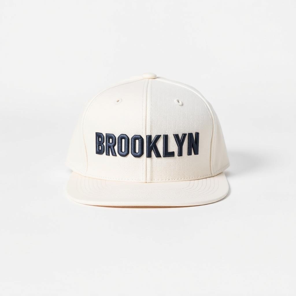 Brooklyn Block Snapback — Cream