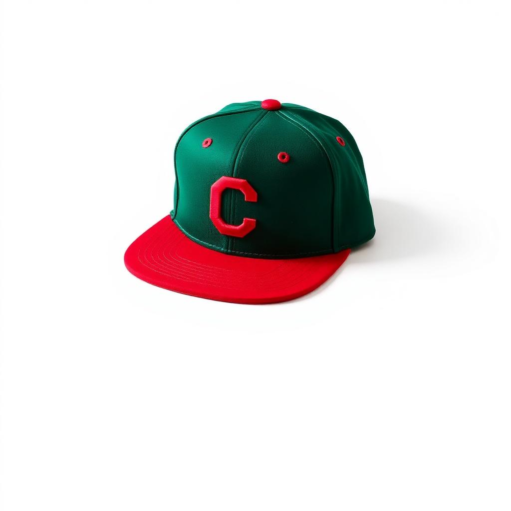 'C' Varsity Snapback — Green / Red