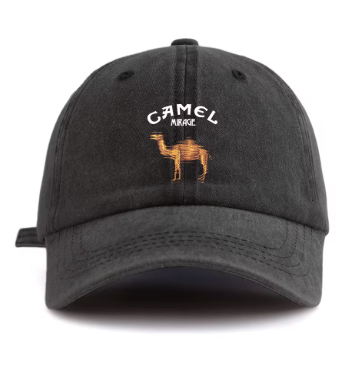 Camel Mirage Dad Hat — Washed Black