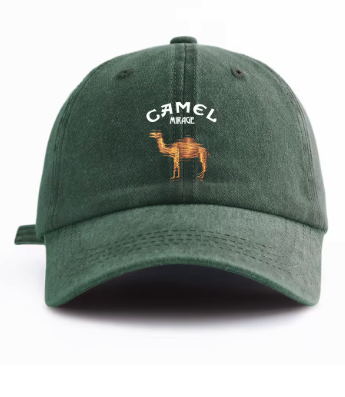 Camel Mirage Dad Hat — Washed Green