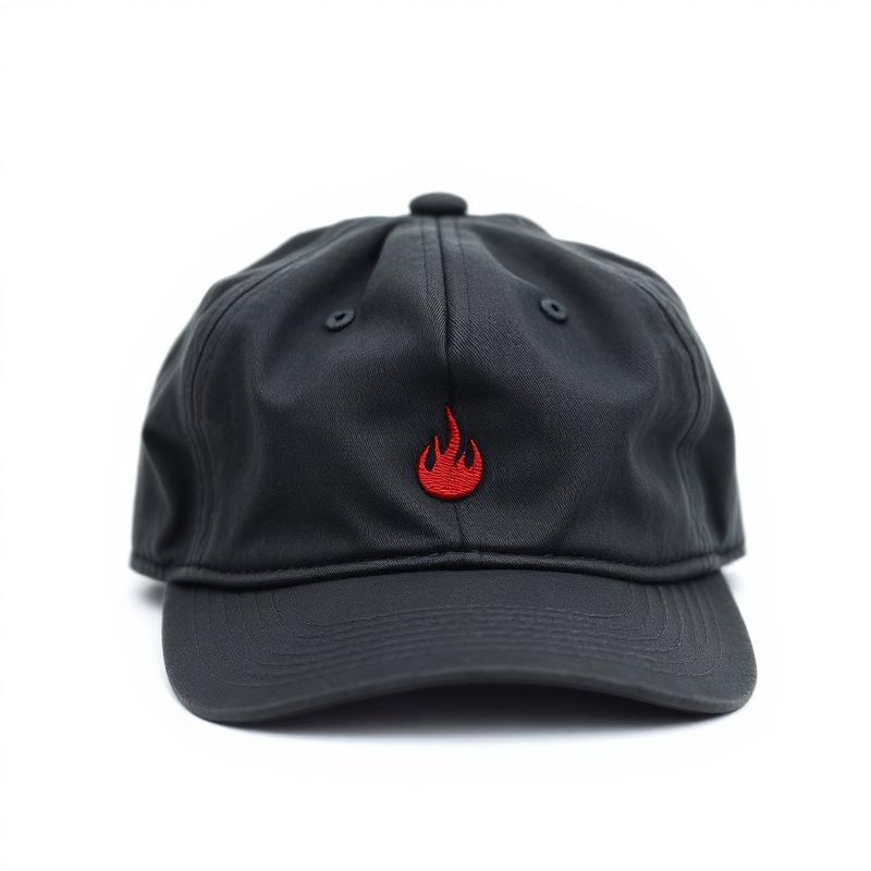 Flame Dad Hat — Washed Charcoal