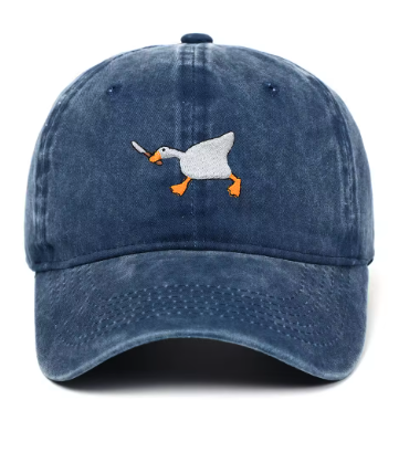 Goose Dad Hat — Washed Navy