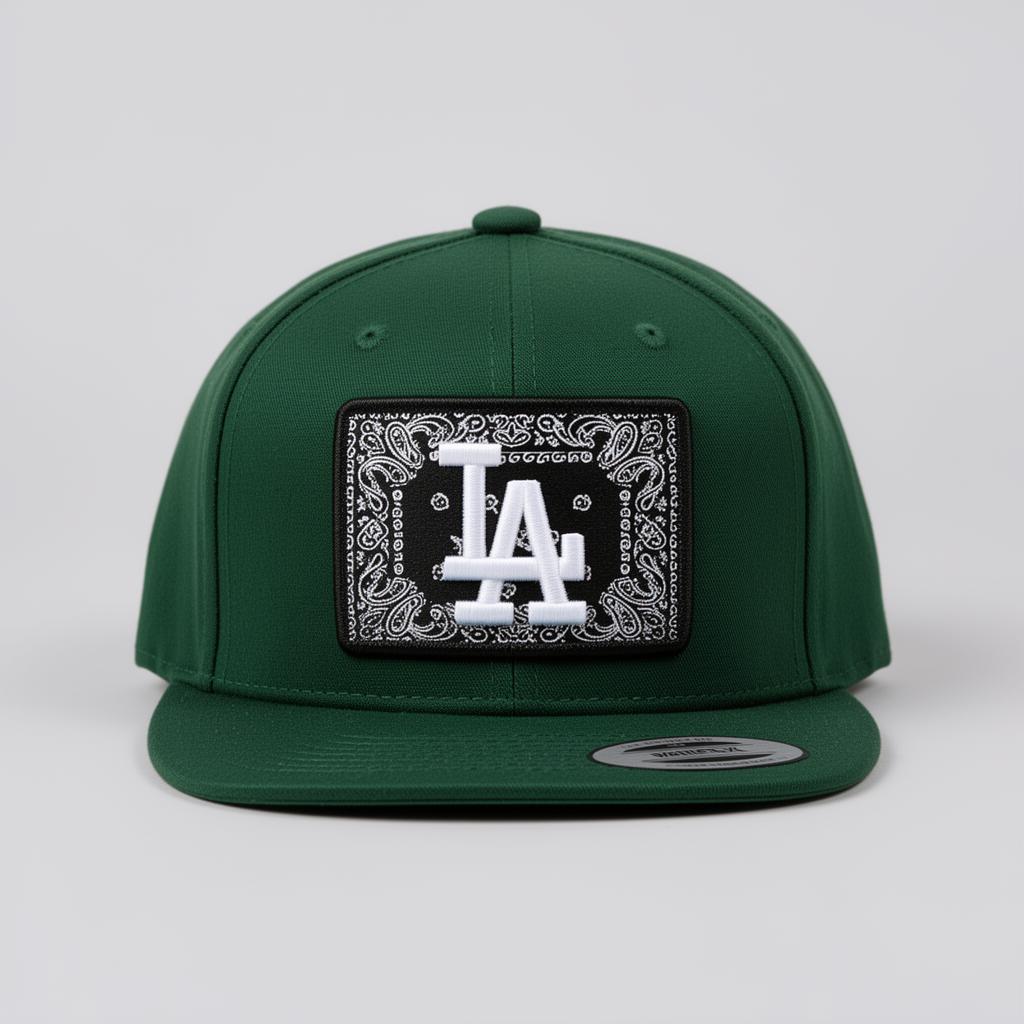 LA Bandana Snapback — Forest Green