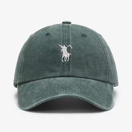 Rider Dad Hat — Washed Green