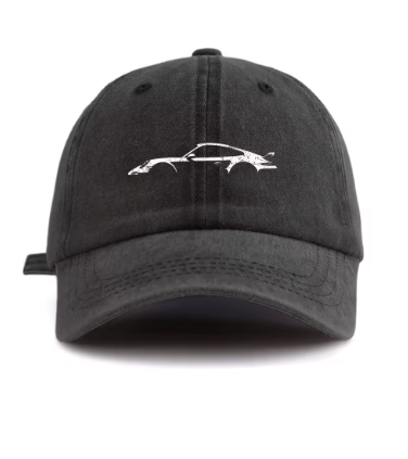 Sports Car Dad Hat — Washed Black